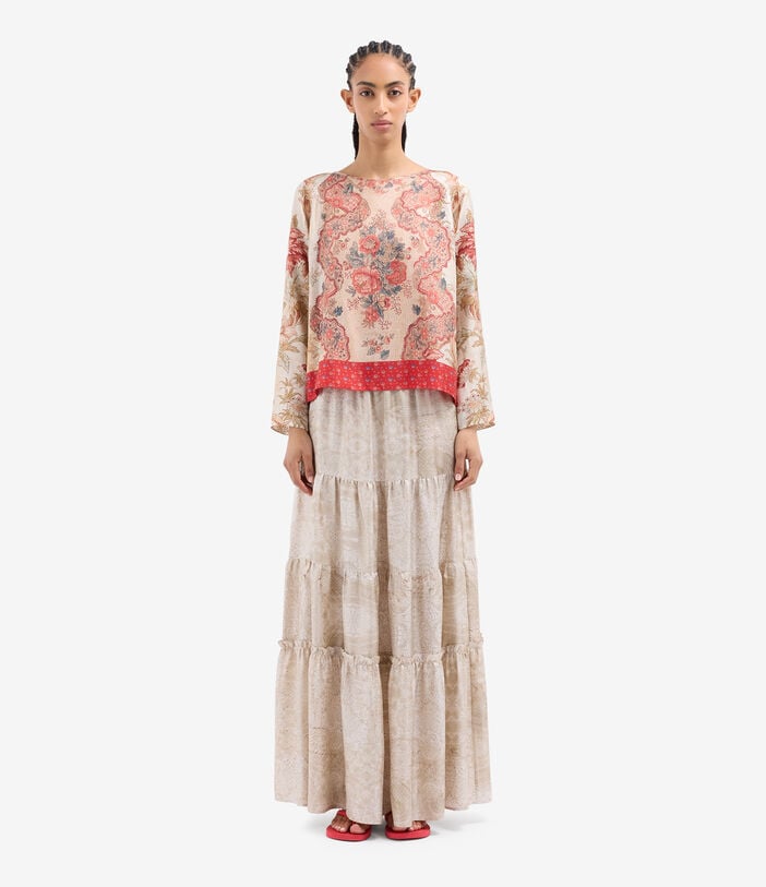 Pierre Louis Mascia ALOE Longsleeve Shirt Silk FIORI D’ARGILLA ALOESCML10061SE518058101