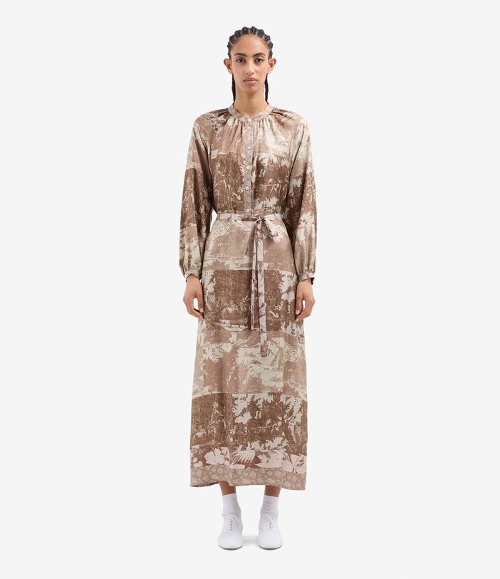 Pierre Louis Mascia ALOE Shirt Dress Silk TERRA CIPRIATA ALOESAB11524SE518012104