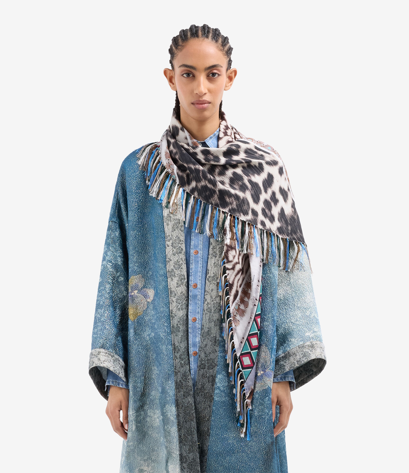 ALOEUW Scarf Silk 100x100 in TRAMA SELVATICA | Pierre-Louis Mascia®