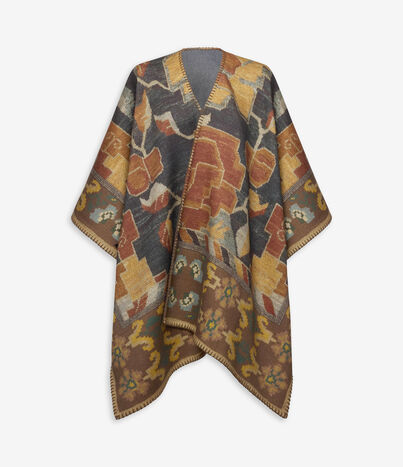 Pierre Louis Mascia PANCAKE Poncho Cape Wool ROSONE DI CRETA PANCAKESPH006WO519021101