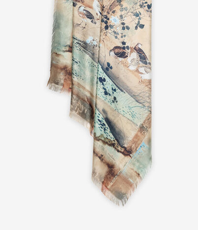 Pierre Louis Mascia ALOEUW Shawl Scarf Silk 135x195 KILIM DI ALLORO ALOEUWSW135X195S4SE518732101