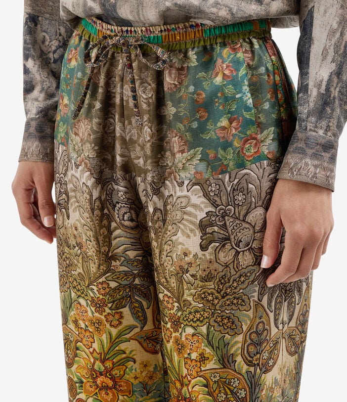 Pierre Louis Mascia ALOE Trousers Silk GIARDINO BOTANICO ALOESPT10959SE517910101