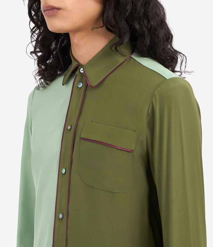 Pierre Louis Mascia ADANAR Longsleeve Shirt Silk SALVIA ADANARUCML10642SEVERDESALVIA