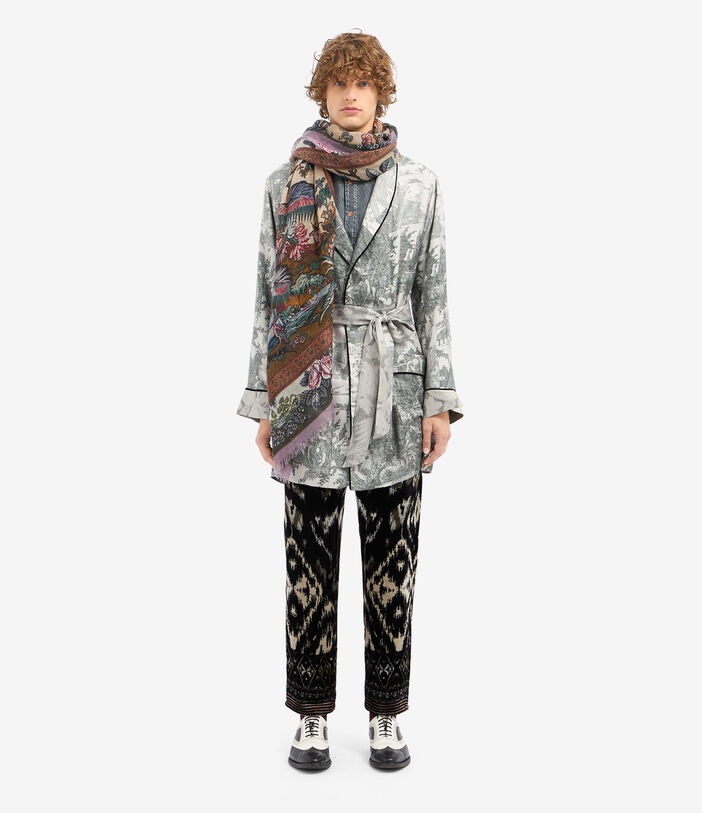 Pierre Louis Mascia KANADA Trousers Viscose Silk Multicolor KANADAPT11667VI516442101