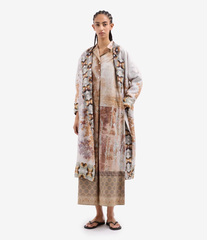 Pierre Louis Mascia DIOMEDE Belted Shirt Dress Cotton LITOGRAFIA TERRACOTTA DIOMEDESAB11899CO518072101