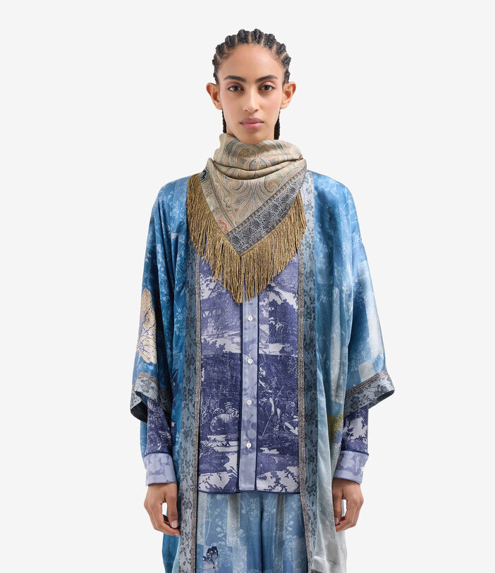 Pierre Louis Mascia ALOEUW Bandana Scarf Silk 90x90 PATCHWORK ALOEUWSW090X090GTFSE517567101