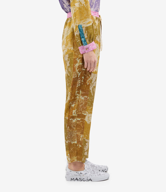 Pierre Louis Mascia ALOE Trousers Silk MUSTARD ALOESPT10959SE514993101