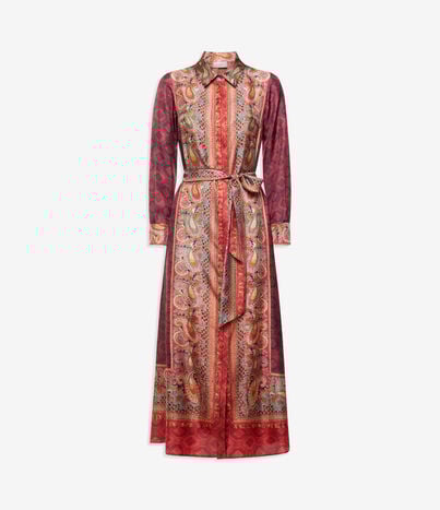 Pierre Louis Mascia ALOE Shirt Dress Silk Multicolor ALOESAB12448SE516287101