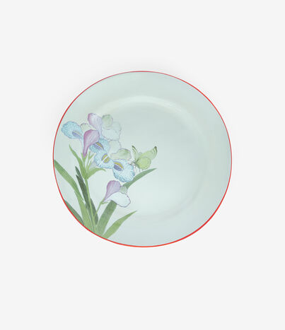 Pierre Louis Mascia PLATE Floral Plate Ceramic/Earthenware Multicolor PLATEAP02CRMAZZURRO