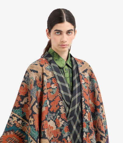 Pierre Louis Mascia PANCAKE Poncho Cape Wool Multicolor PANCAKESGAPH006WO516619101
