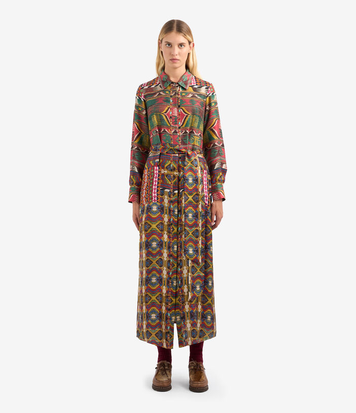 Pierre Louis Mascia ALOE Shirt Dress Silk Multicolor ALOESAB12179SE513339101