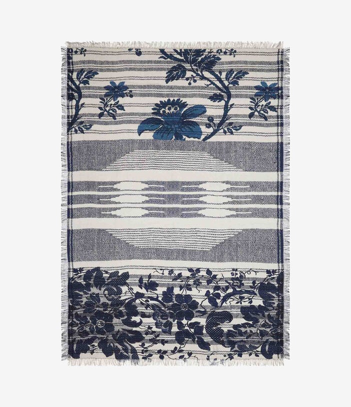 Pierre Louis Mascia ALOEUW Shawl Scarf Silk 135x195 RAMPICANTE BLU ALOEUWSW135X195S4SE517303101