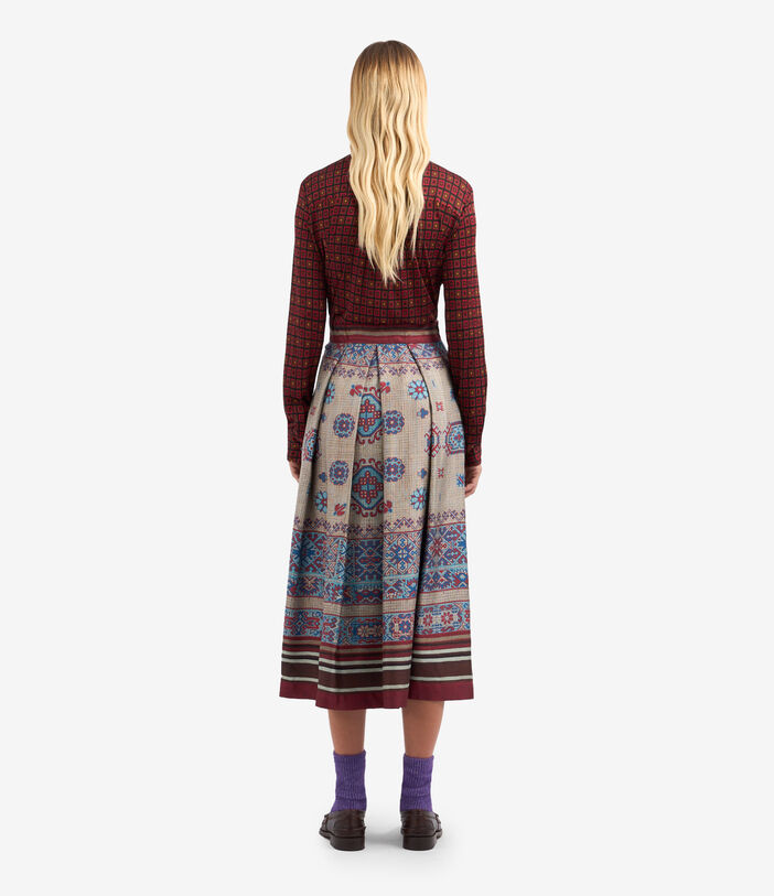 Pierre Louis Mascia CIALDA Skirt Silk Multicolor CIALDASGO12360SE513332101