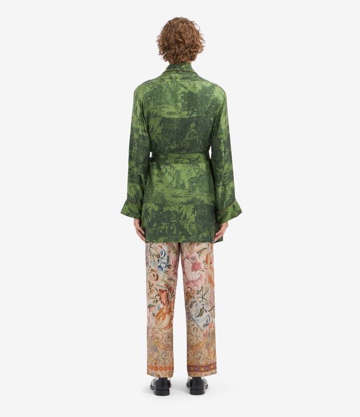 Pierre Louis Mascia ALOEGUM Dressing Gown Silk Pierre Louis Mascia ALOEGUM Dressing Gown Silk Multicolor ALOEGUMSVT10010L92SE516072106