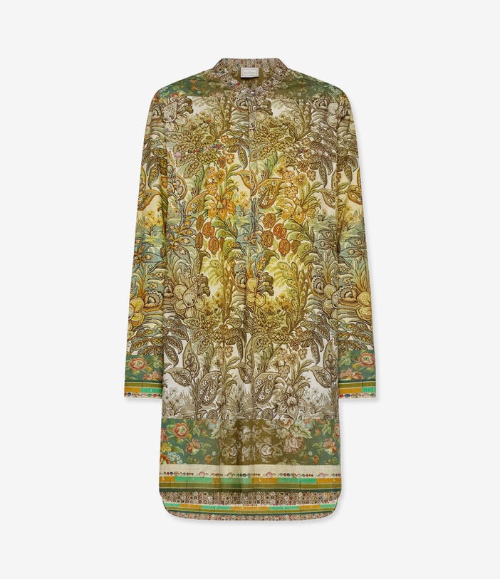 Pierre Louis Mascia DIOMEDE Midi Shirt Dress Cotton GIARDINO BOTANICO DIOMEDESAB12779CO518266101