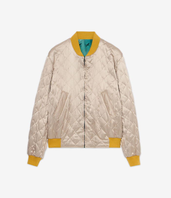 Pierre Louis Mascia ALOADAZ Bomber Jacket Silk AQUAMARINE - ECRU ALOADAZBM11172SE514933101