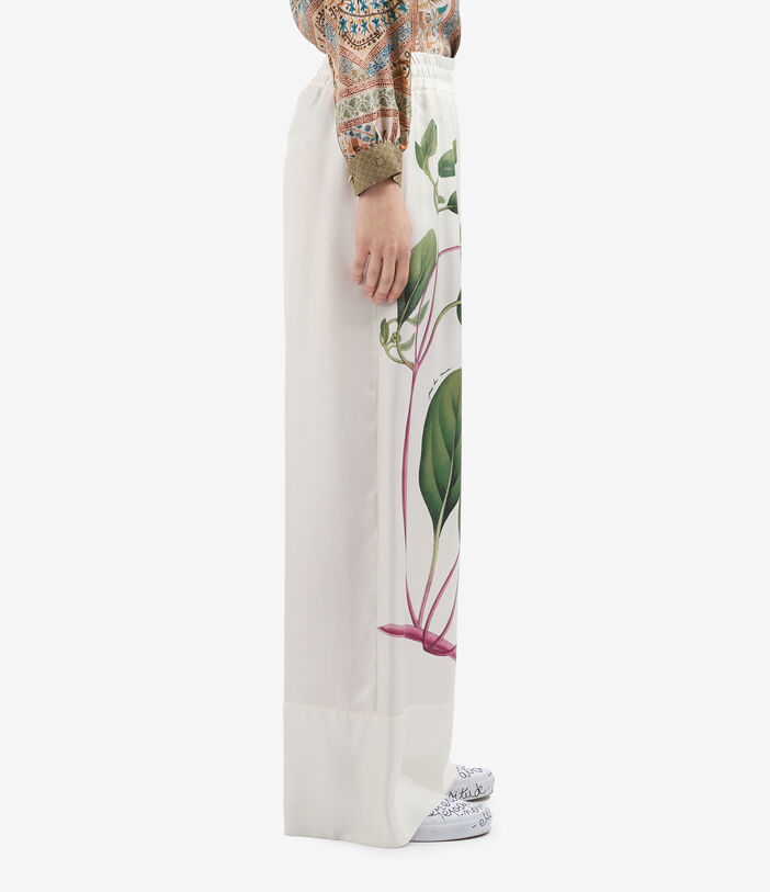 Pierre Louis Mascia ALOEGOTS Palazzo Trousers Silk WHITE ALOEGOTSSPT11903SE514679101