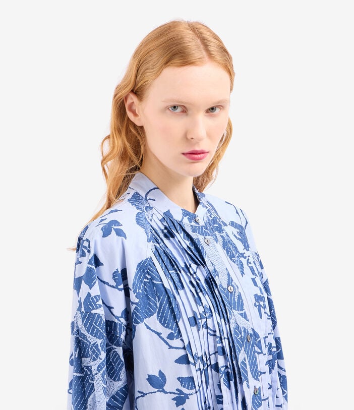 Pierre Louis Mascia RHI Shirt Dress Cotton ACQUA PROFONDA RHISAB12801CO518185101