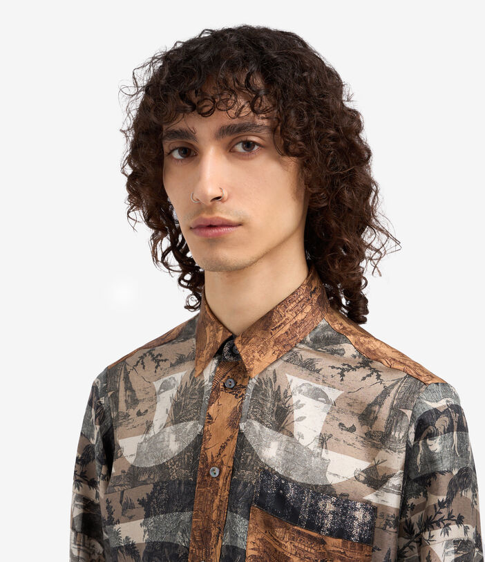 Pierre Louis Mascia ALOE Longsleeve Shirt Silk Multicolor ALOESCML12255SE514267101