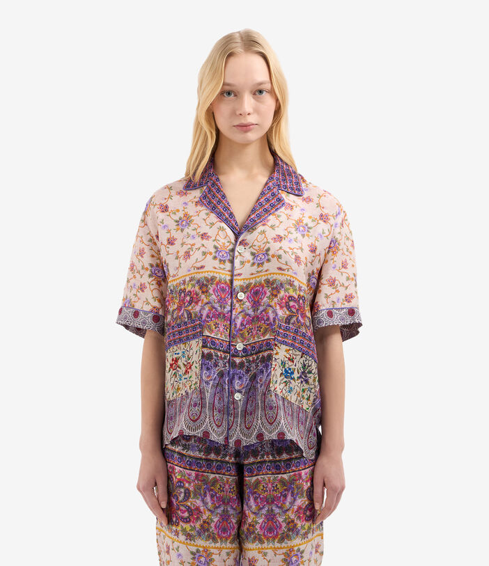 Pierre Louis Mascia ALOE Shortsleeve Shirt Silk MULTICOLOR ALOESCMC11927SE514856101