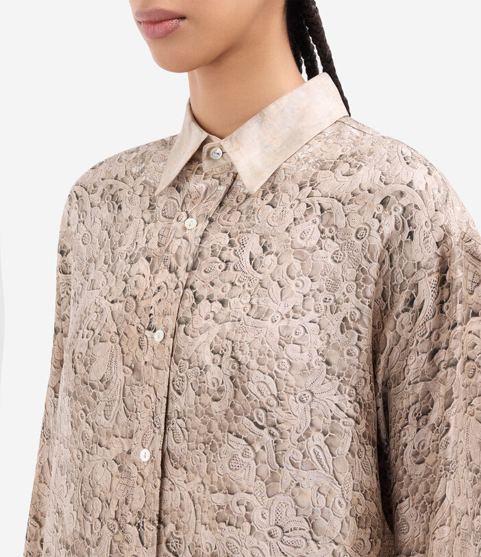 Pierre Louis Mascia ALOE Longsleeve Shirt Silk ARAZZO ANTICO ALOESCML10643SE517722101