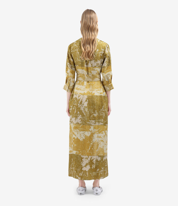 Pierre Louis Mascia ALOE Shirt Dress Silk MUSTARD ALOESAB11899SE515619101