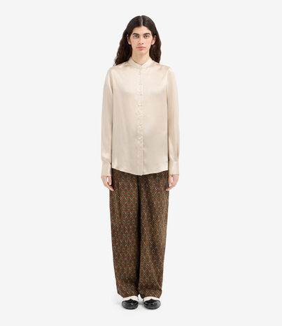 Pierre Louis Mascia ADANAGUM Longsleeve Shirt Silk BEIGE ADANAGUMUQCML11721SEBEIGE