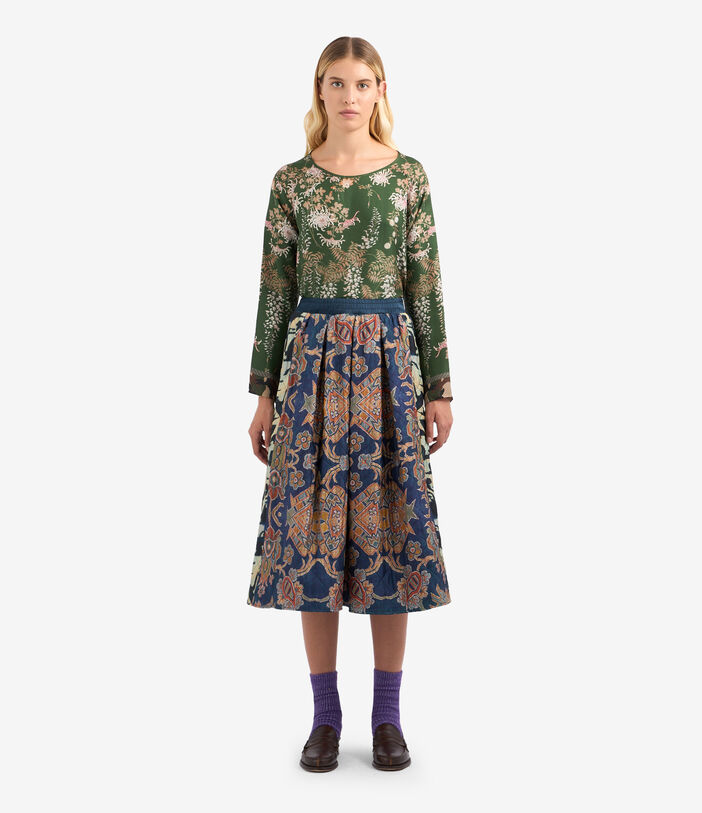 Pierre Louis Mascia ALOSOL Skirt Polyester Silk Multicolor ALOSOLGO11912PL513302101