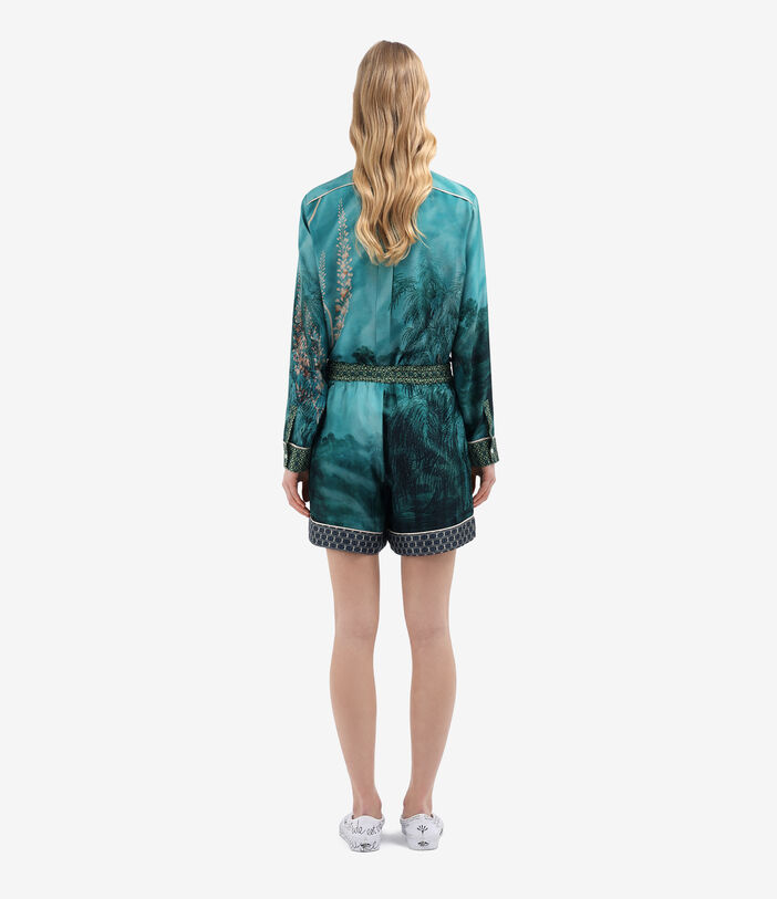 Pierre Louis Mascia ALOE Shorts Silk AQUAMARINE ALOESPN12170SE514859101