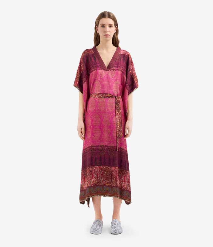 Pierre Louis Mascia ALOE Kaftan Coat Silk FUCHSIA ALOESKL12428SE515006101