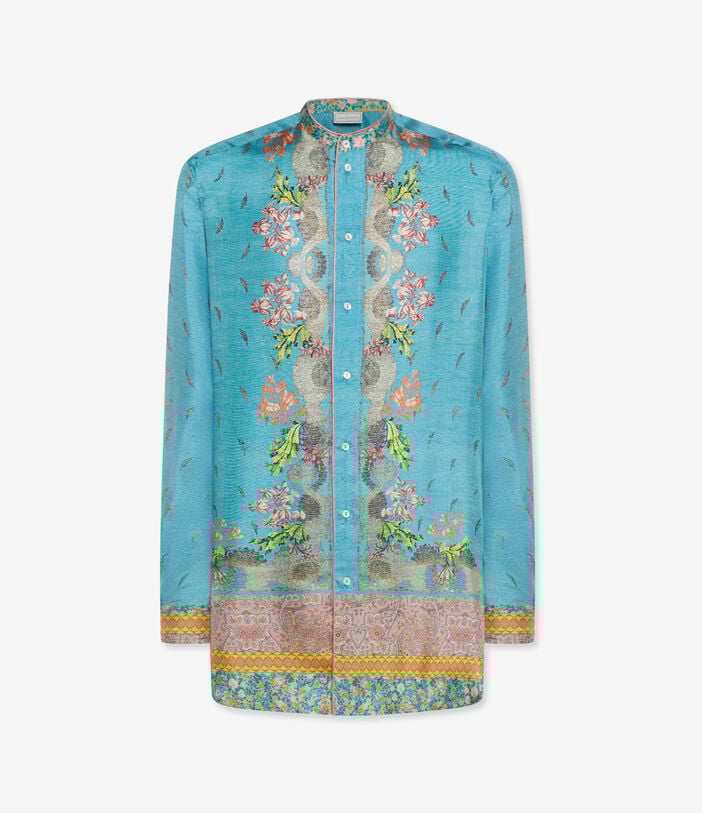 Pierre Louis Mascia ALOE Longsleeve Shirt Silk CELESTE ALOESCML11185SE517870101