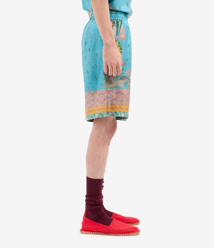 Pierre Louis Mascia ALOE Shorts Silk CELESTE ALOESPN11765SE518013101